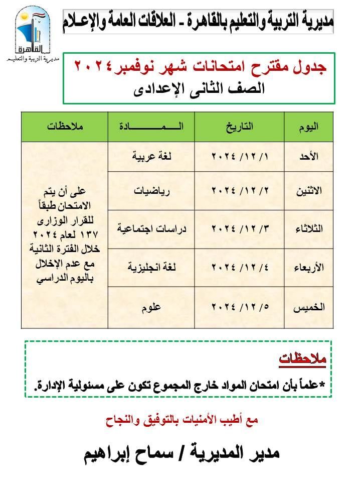 الثاني الاعدادي