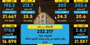 232.2 تريليون جنيه قيمة التسويات اللحظية بالبنوك خلال 10 أشهر