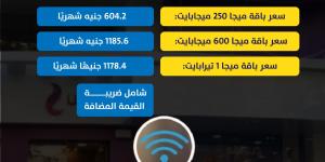 أسعار باقات ميجا الجديدة من WE