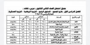 لجميع الصفوف.. جدول امتحانات نصف العام 2025 بمحافظة الجيزة