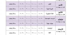 جدول امتحانات الفصل الدراسى الأول لطلاب مدارس إدارة الهرم التعليمية - في المدرج