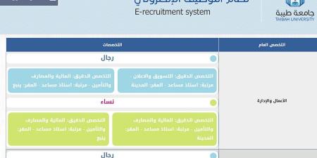 وظيفة جامعة.. جامعة طيبة تعلن عن وظائف أعضاء هيئة تدريس في عدد من التخصصات.. سجل هنا