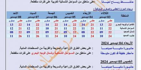 حالة الطقس غدا | الأرصاد الجوية توجه تحذير هام لسكان القاهرة وعدد من المحافظات لهذا السبب - في المدرج