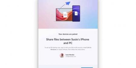بعد سنوات.. مايكروسوفت تختبر مشاركة الملفات بين ويندوز وهواتف آيفون