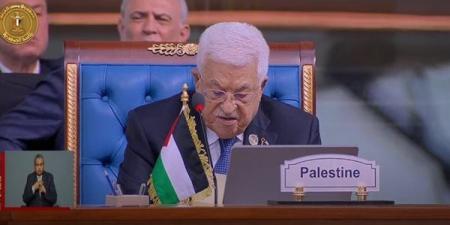 الرئيس الفلسطيني: يجب إنهاء الاحتلال وإقامة الدولة على حدود الرابع من يونيو 1967