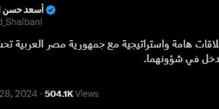 وزير خارجية حكومة الجولاني في سوريا: نتطلع لبناء علاقات مع مصر