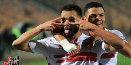 دونجا يضيف الهدف الثانى للزمالك فى شباك الاتحاد السكندرى - في المدرج