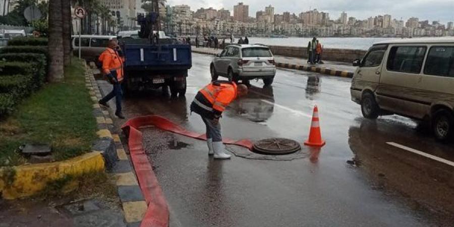 محافظة الإسكندرية ترفع درجة الاستعداد القصوى للتعامل مع الأمطار الغزيرة - في المدرج