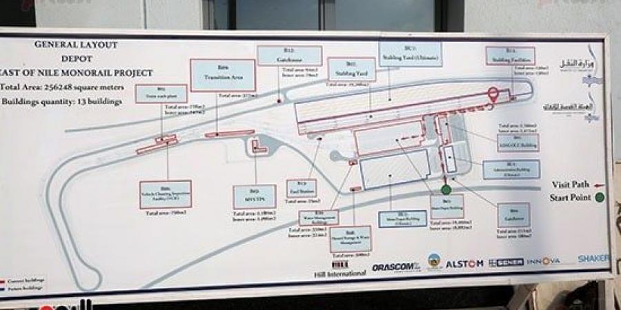 13 مبنى على مساحة 85 فدانا.. مركز التحكم والسيطرة فى إدارة شبكات المونوريل - في المدرج