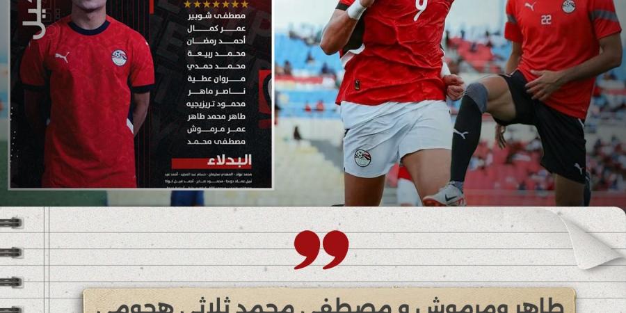 طاهر ومرموش ومصطفى محمد ثلاثي هجومي في تشكيل منتخب مصر أمام بوتسوانا