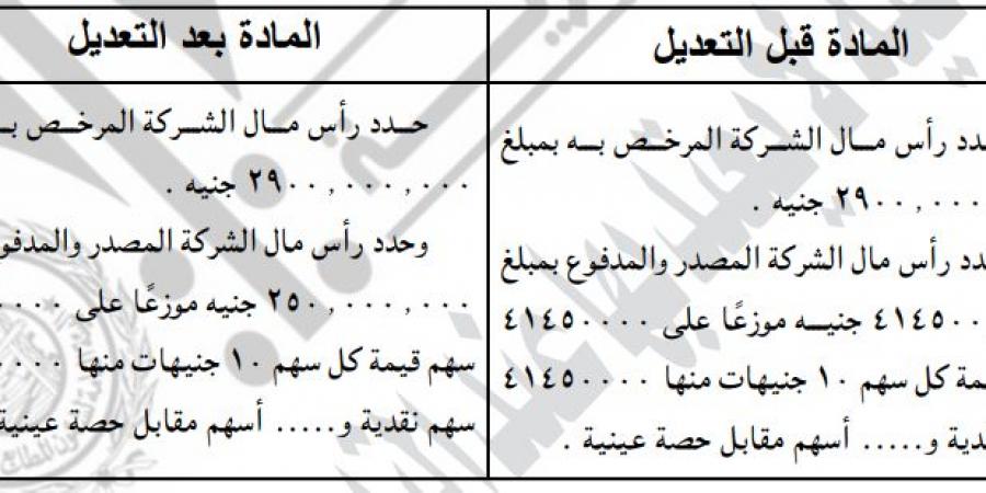 زيادة رأس مال شركة النصر لصناعة السيارات إلى 1.3 مليار جنيه - في المدرج