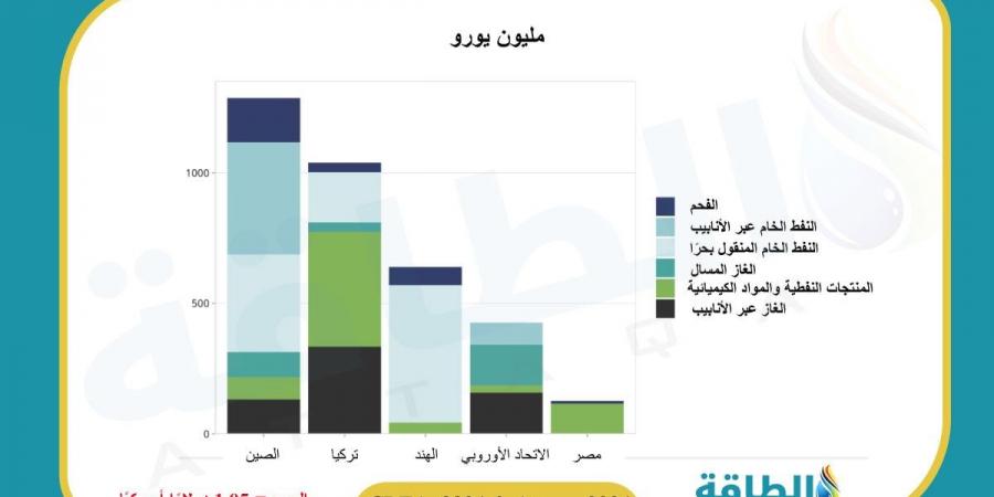 قائمة صادرات الطاقة الروسية تشهد ظهورًا نادرًا لمصر.. ماذا استوردت؟