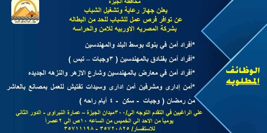 وظائف خالية للشباب.. فرص عمل ذهبية لجميع المؤهلات "قدم الآن" - في المدرج