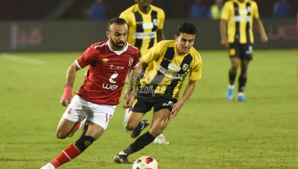 نتيجة الشوط الأول من مباراة الأهلي ضد المقاولون العرب في الدوري المصري