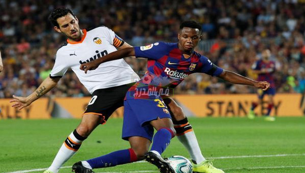 التشكيل الرسمي لمباراة برشلونة ضد فالنسيا Barcelona vs Valencia في الدوري الإسباني