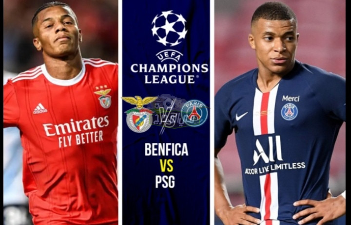موعد مباراة باريس سان جيرمان وبنفيكا Benfica vs PSG بدوري أبطال أوروبا والقنوات الناقلة